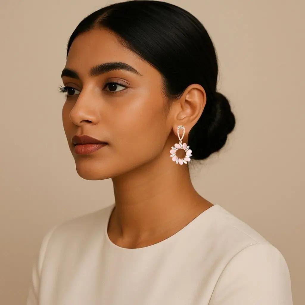 Rose Gold Floral Grace Earrings