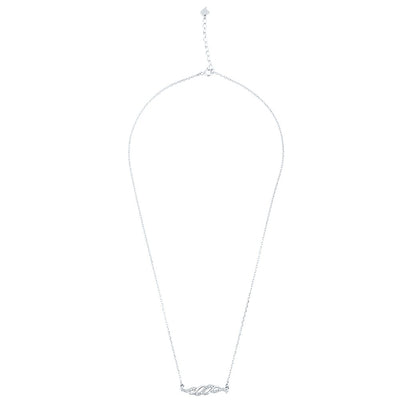 Silver Elegantly Tangled Pendant with Link chain