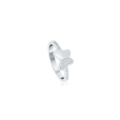 Silver Butterfly Bliss Ring
