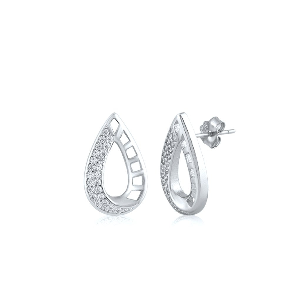 Silver Droplet Set with Ball Chain