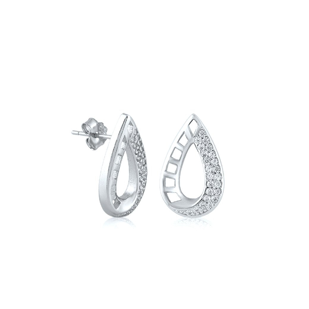 Silver Droplet Set with Ball Chain