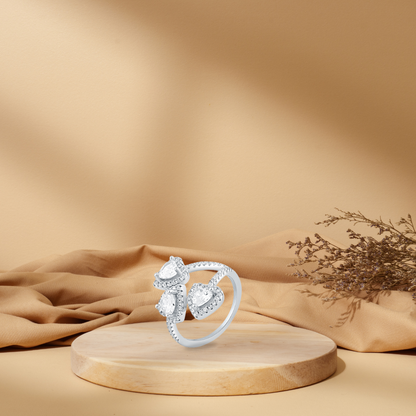 Silver Trio of Love Ring