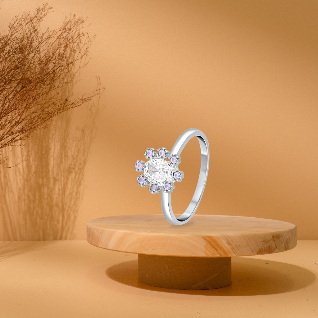 Silver Lilac Blossom Ring