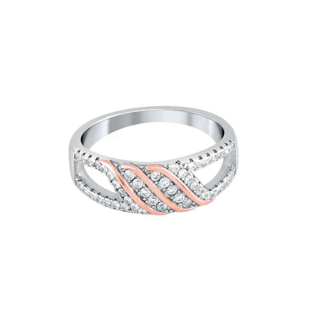 Rose Gold Eternal Waves Ring