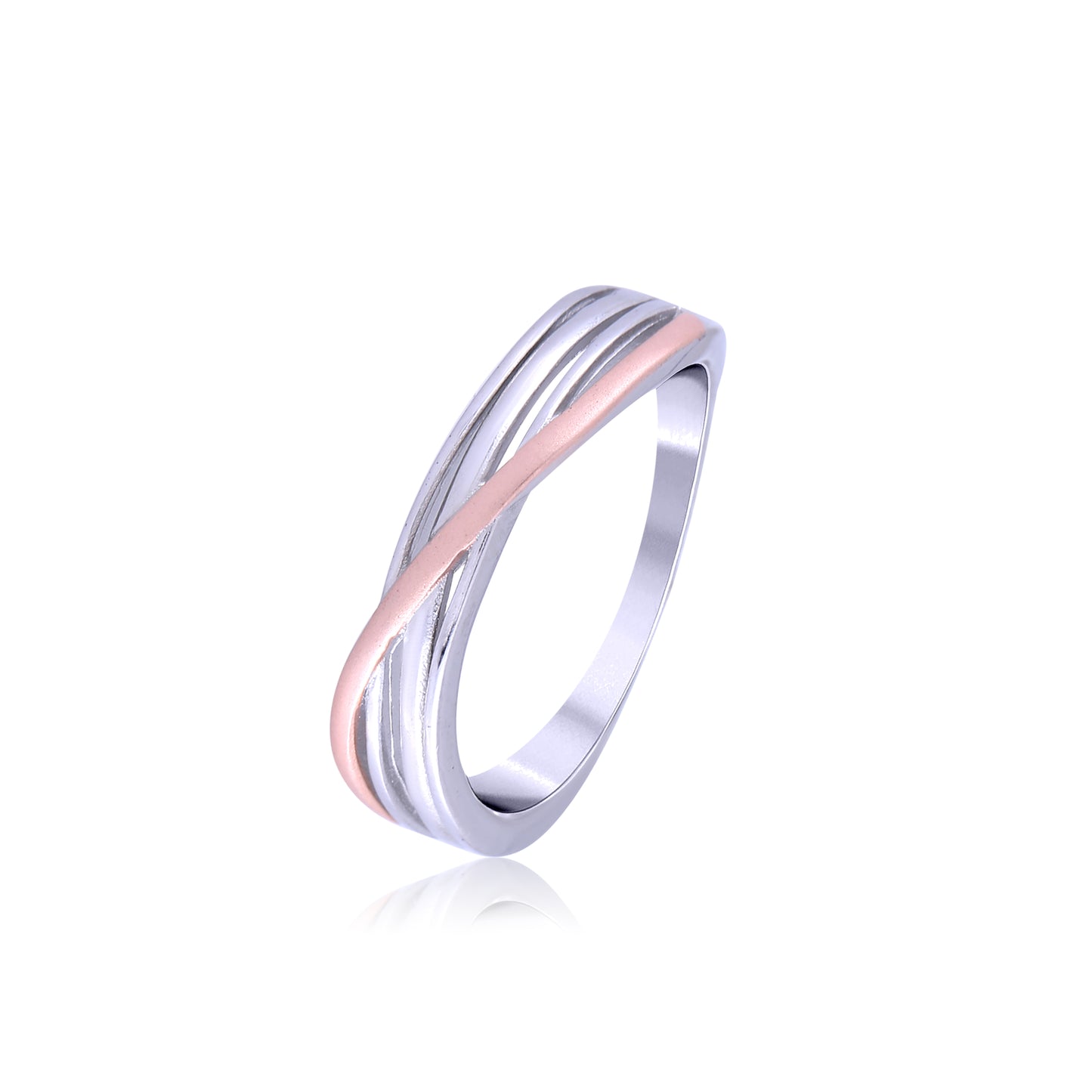 Rose Gold Unity Bands Couple Ring