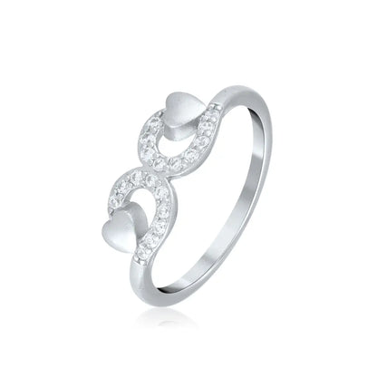 Silver Infinity Heart Ring