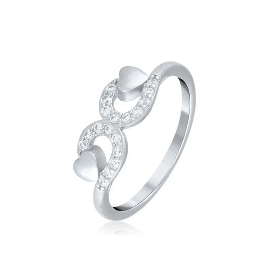 Silver Infinity Heart Ring