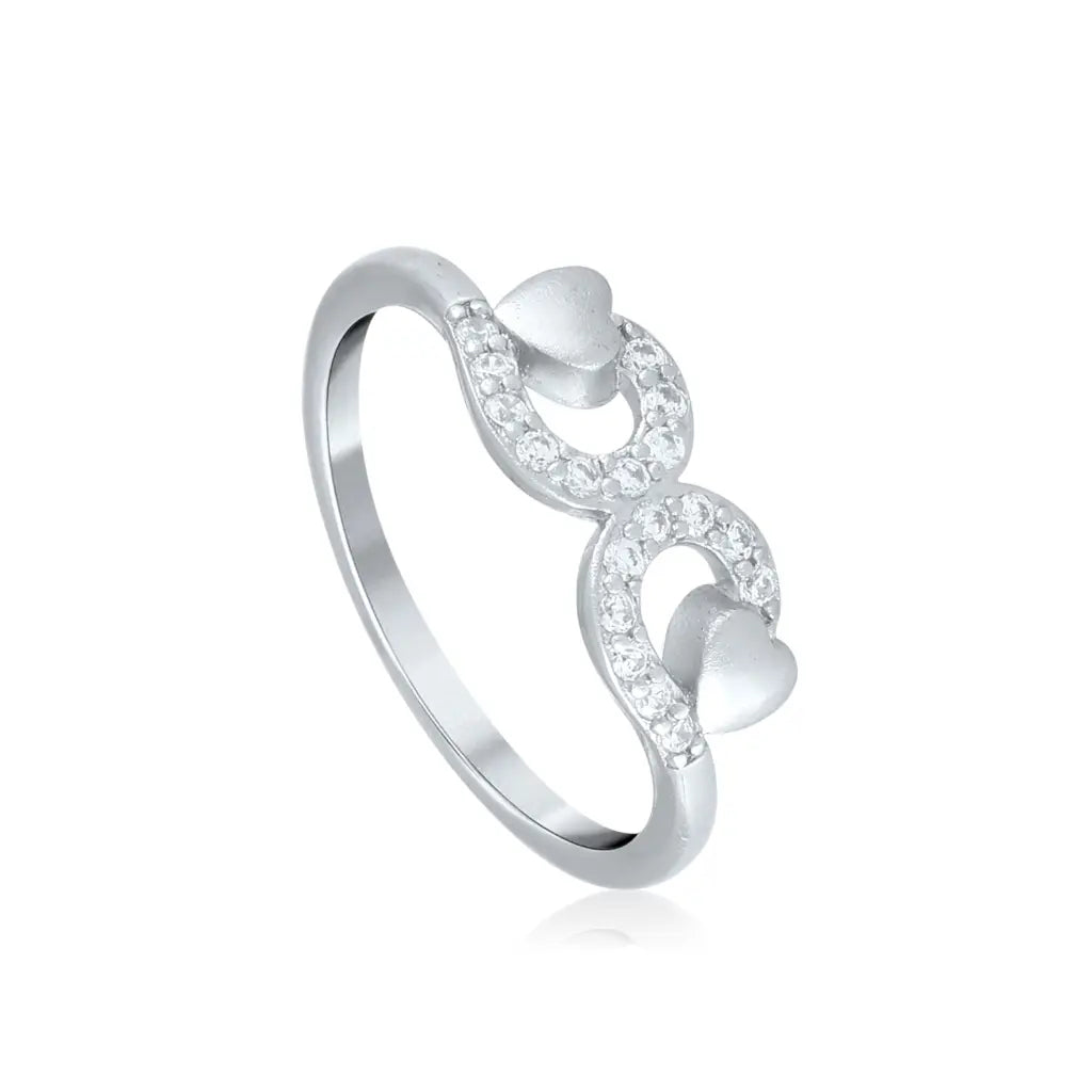 Silver Infinity Heart Ring