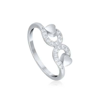 Silver Infinity Heart Ring