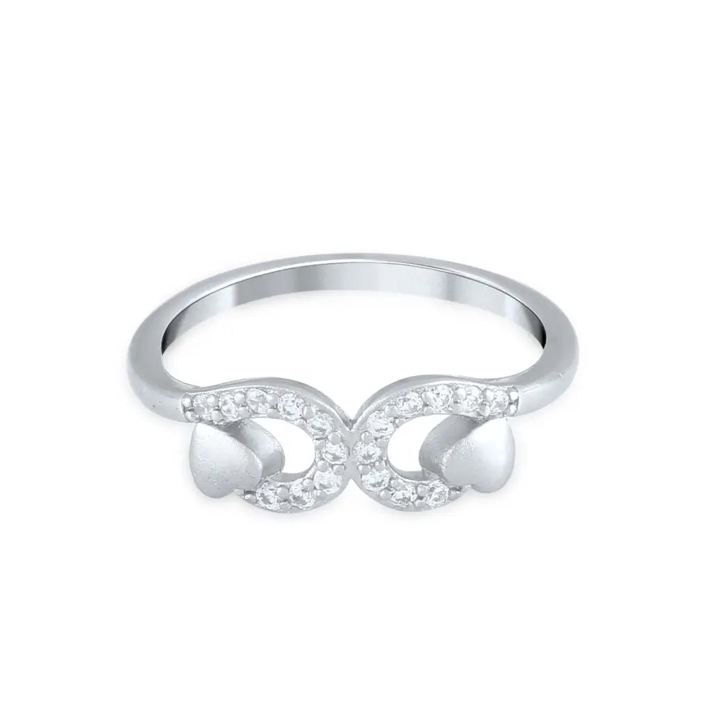 Silver Infinity Heart Ring