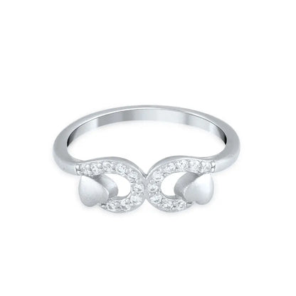 Silver Infinity Heart Ring