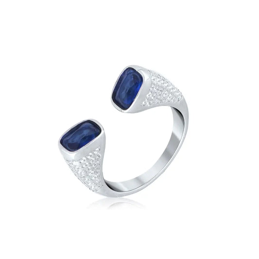 Silver Luna Marina Ring