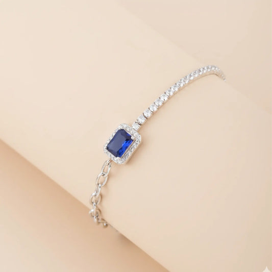 Silver Aqua Grace Bracelet