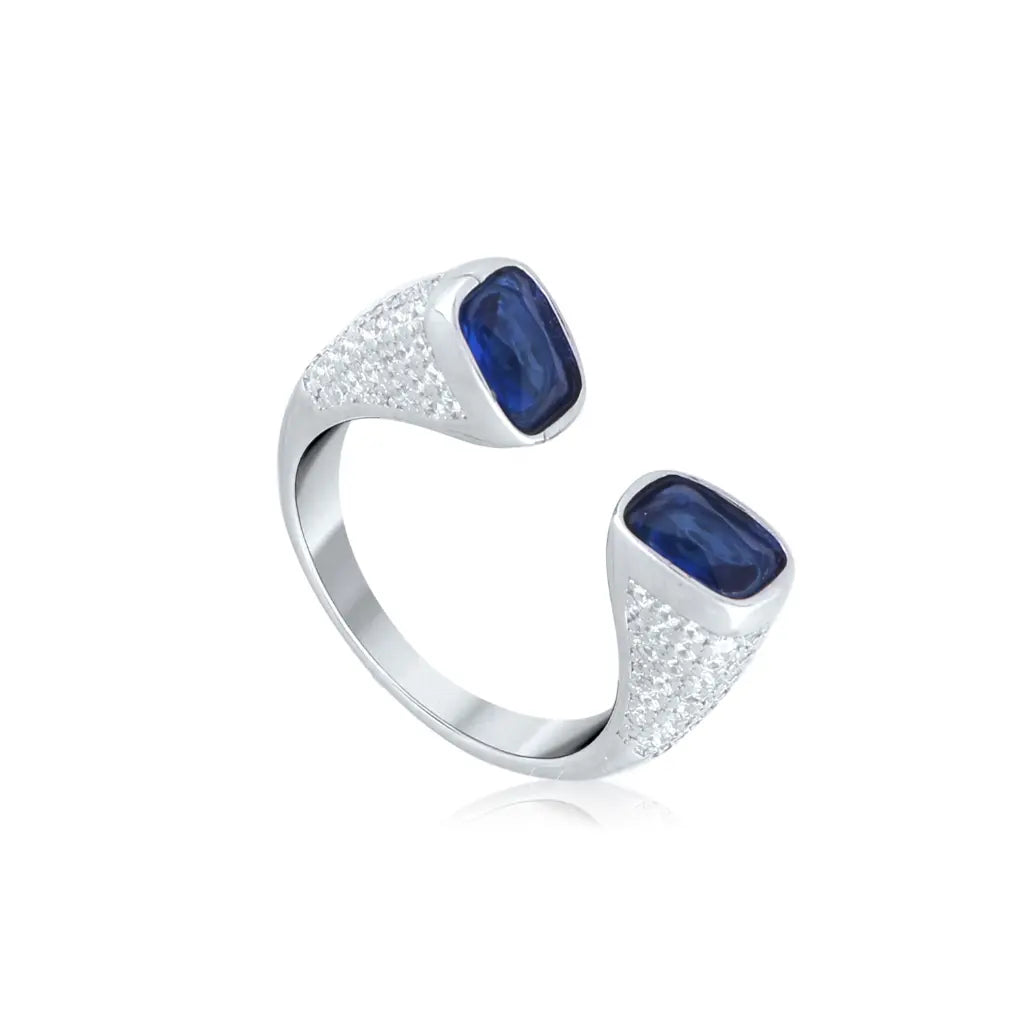 Silver Luna Marina Ring