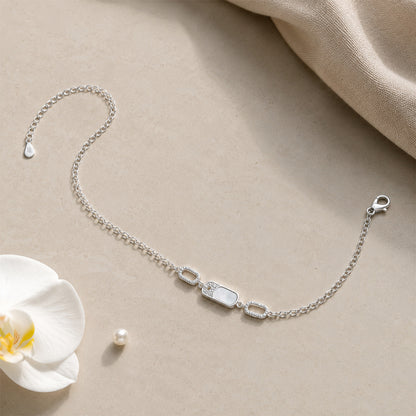 Mother of Pearl Oval Italian Anklet