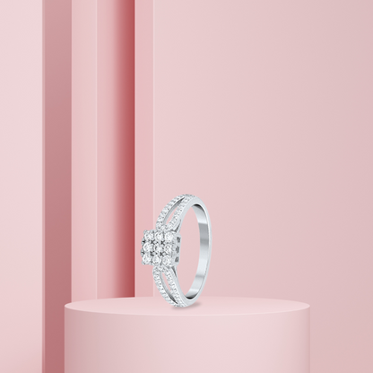 Silver Nine Jewel Harmony Ring