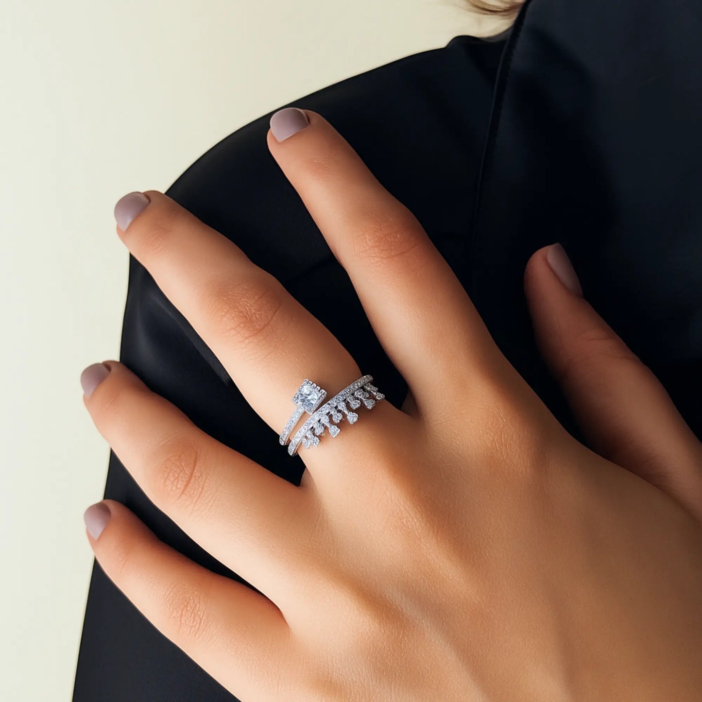 Silver Startrail Ring