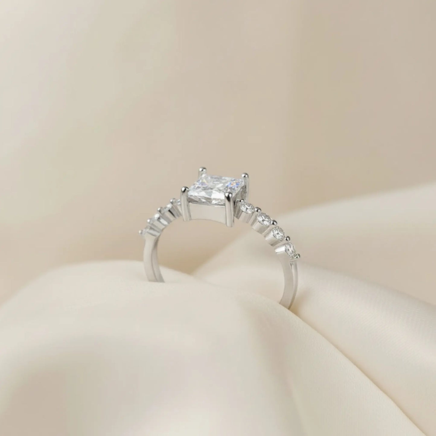 Silver Nova Solitaire Ring