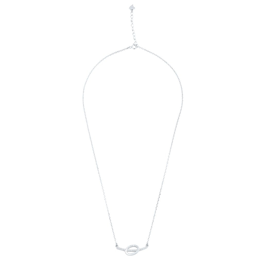 Silver Aura Pendant with Link Chain