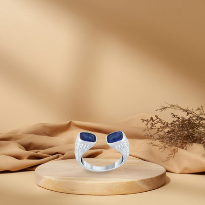 Silver Luna Marina Ring