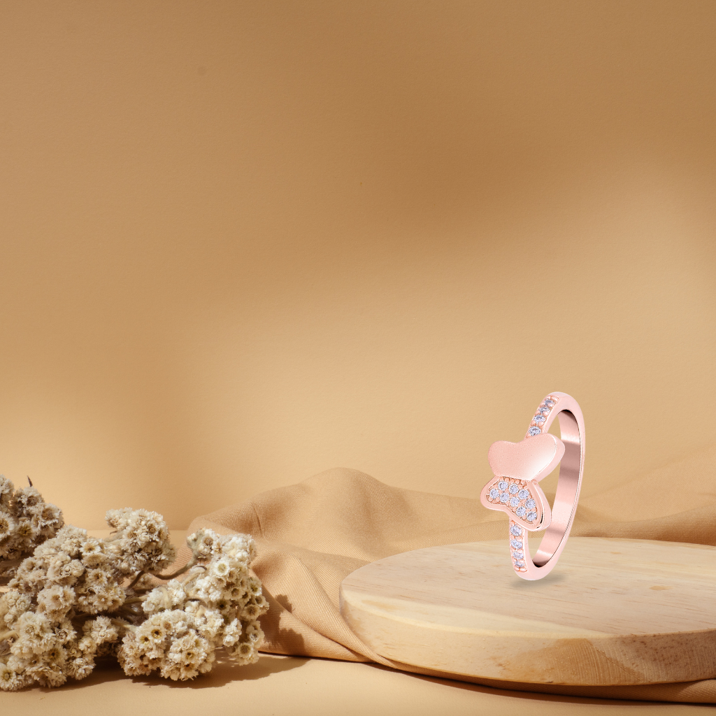 Rose Gold Butterfly Bliss Ring