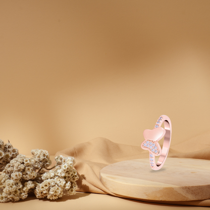 Rose Gold Butterfly Bliss Ring