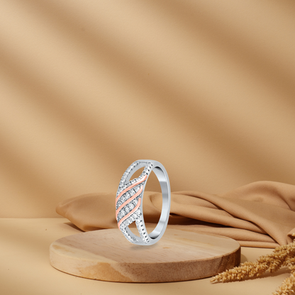 Rose Gold Eternal Waves Ring