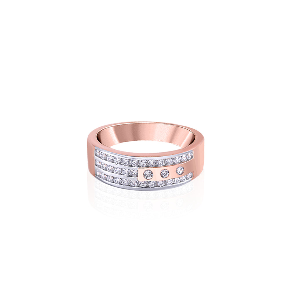 Rose Gold Regal Band For Him