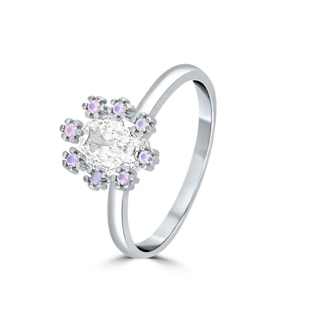 Silver Lilac Blossom Ring