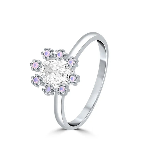 Silver Lilac Blossom Ring