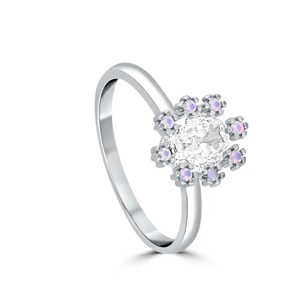 Silver Lilac Blossom Ring