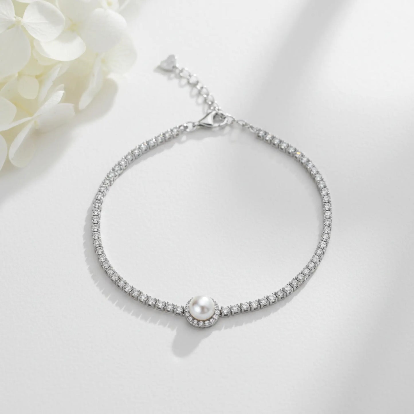 Silver Milky Pearl Bracelet