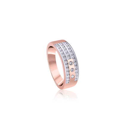 Rose Gold Regal Band For Him
