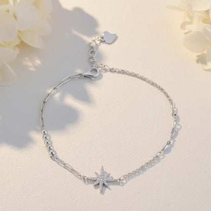 Silver Crystal Flake Bracelet