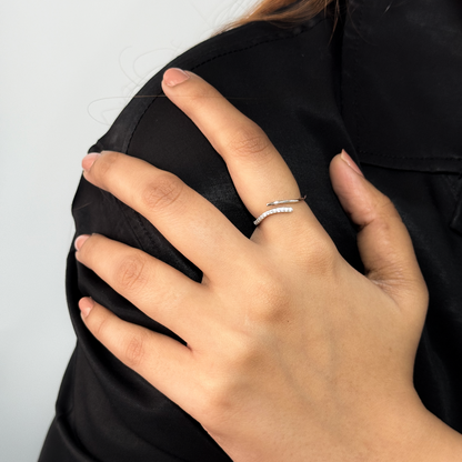 Silver Abstract Elegance Ring