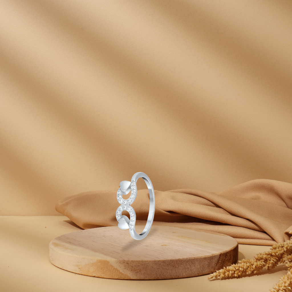 Silver Infinity Heart Ring