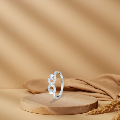 Silver Infinity Heart Ring