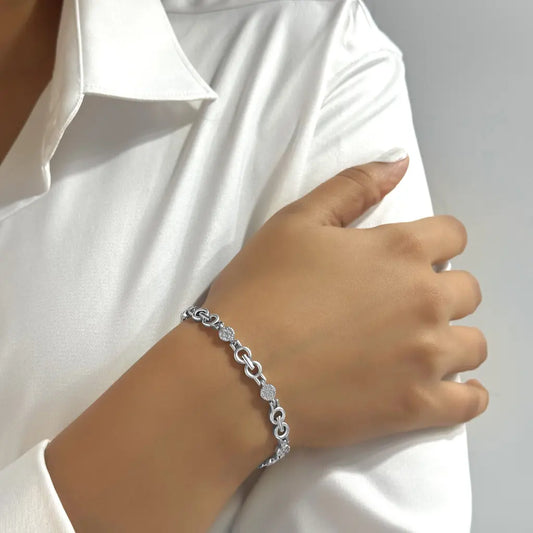 Silver Eternal Circles Bracelet