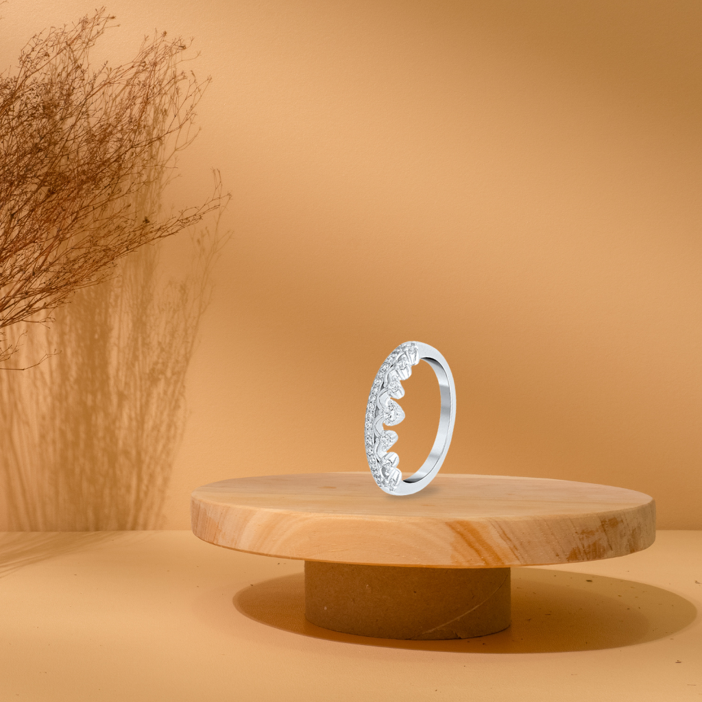 Silver Queen Crown Ring