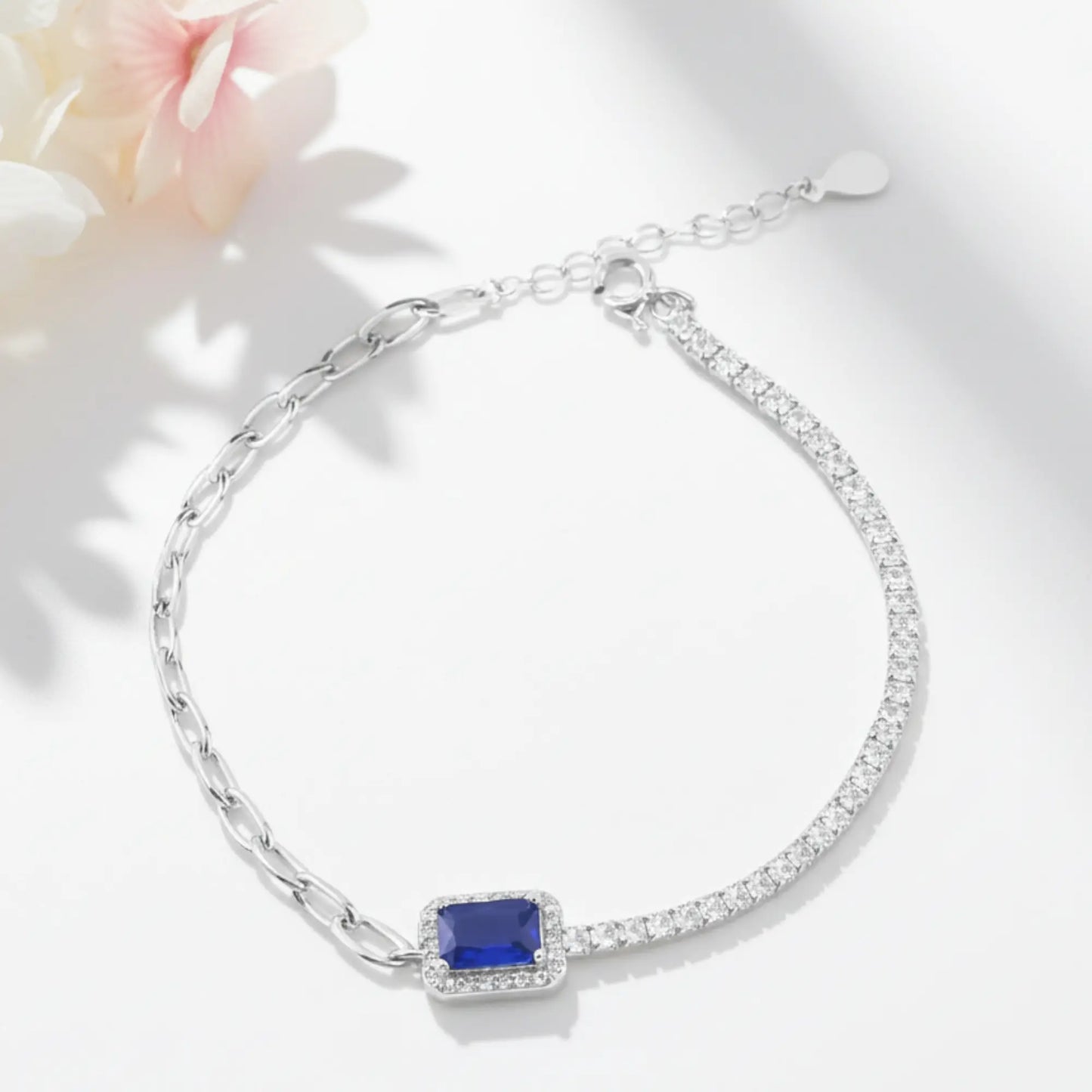 Silver Aqua Grace Bracelet