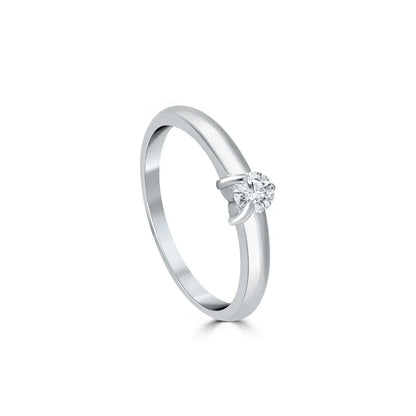 Silver Chic Solitaire Ring