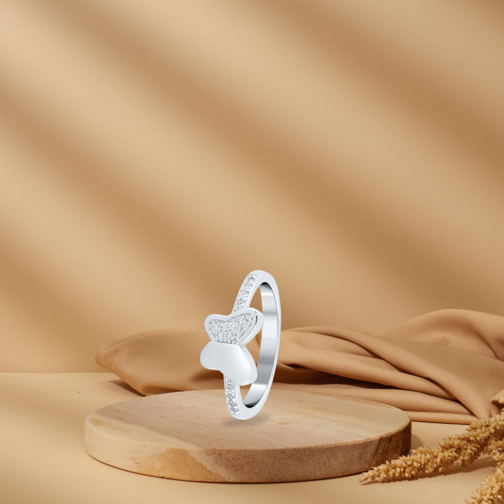 Silver Butterfly Bliss Ring