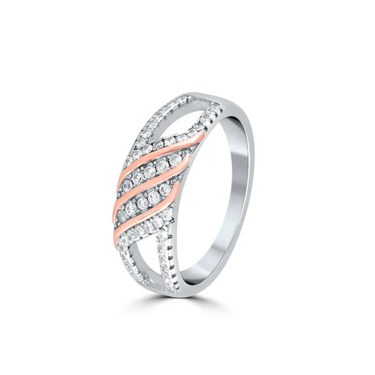 Rose Gold Eternal Waves Ring