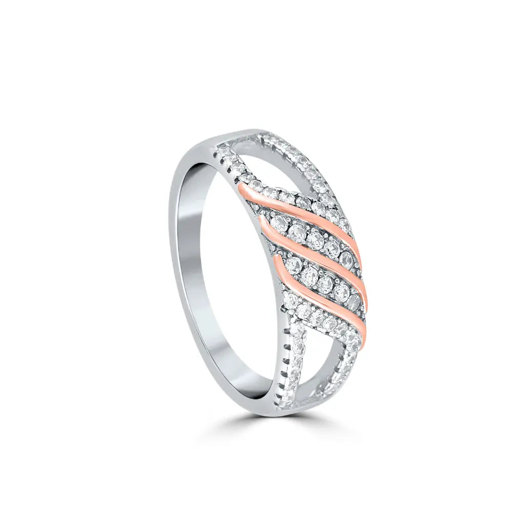 Rose Gold Eternal Waves Ring