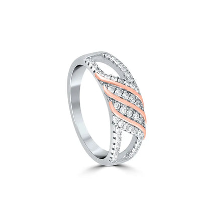 Rose Gold Eternal Waves Ring