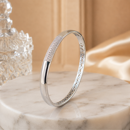 Silver Luxe Crystal Kada