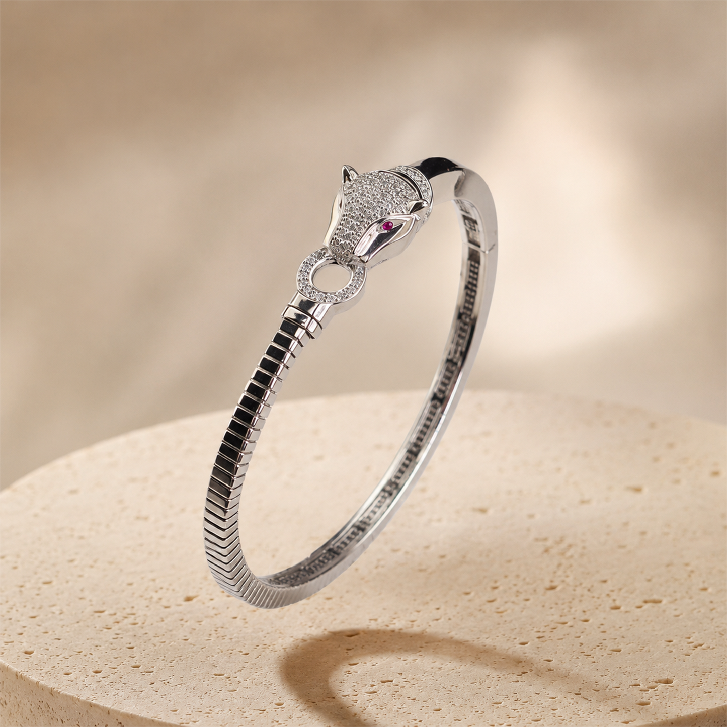 Silver Panther Flexi Kada