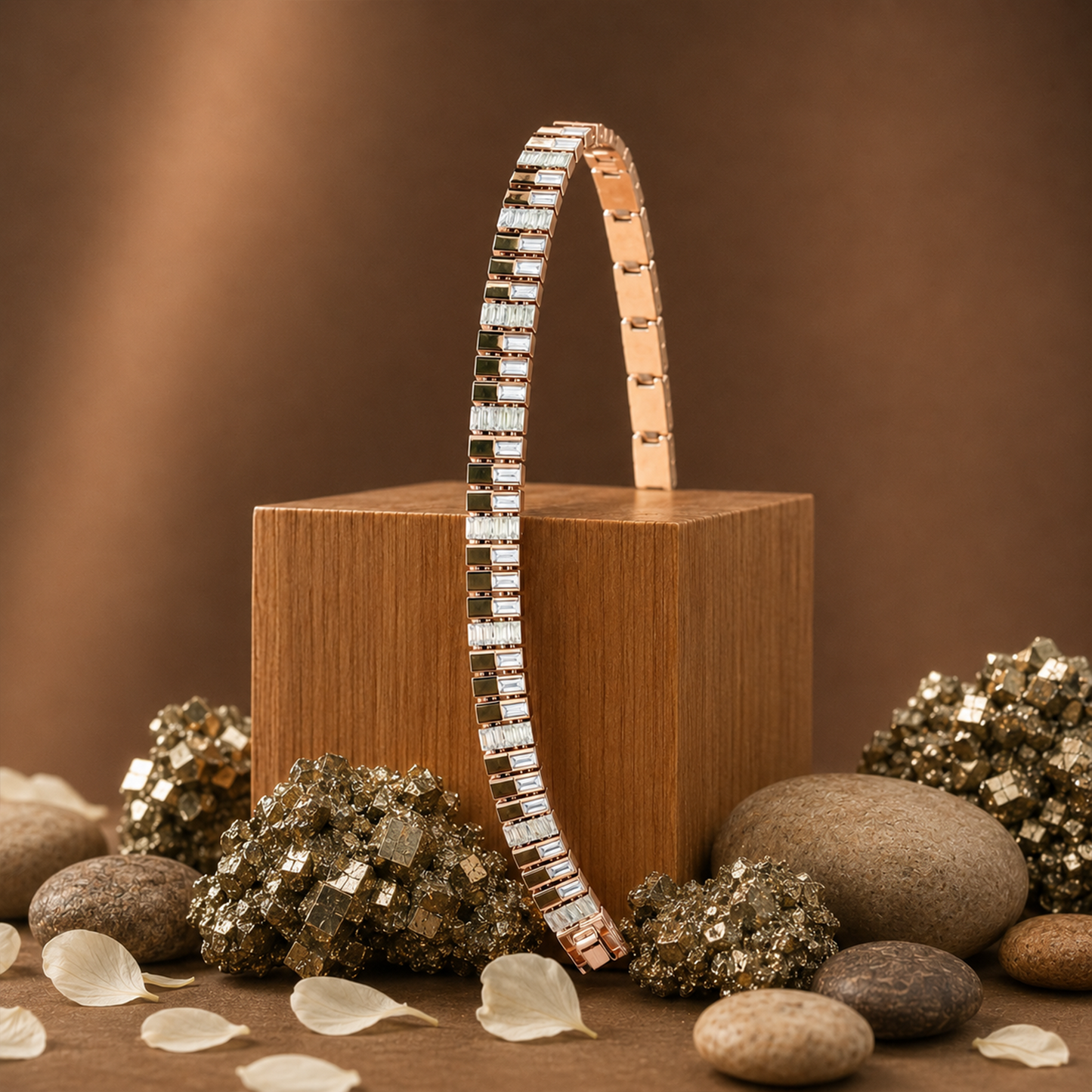 Rose Gold Linear Bar Bracelet