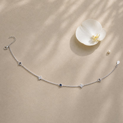 The Azure Blossom Italian Anklet