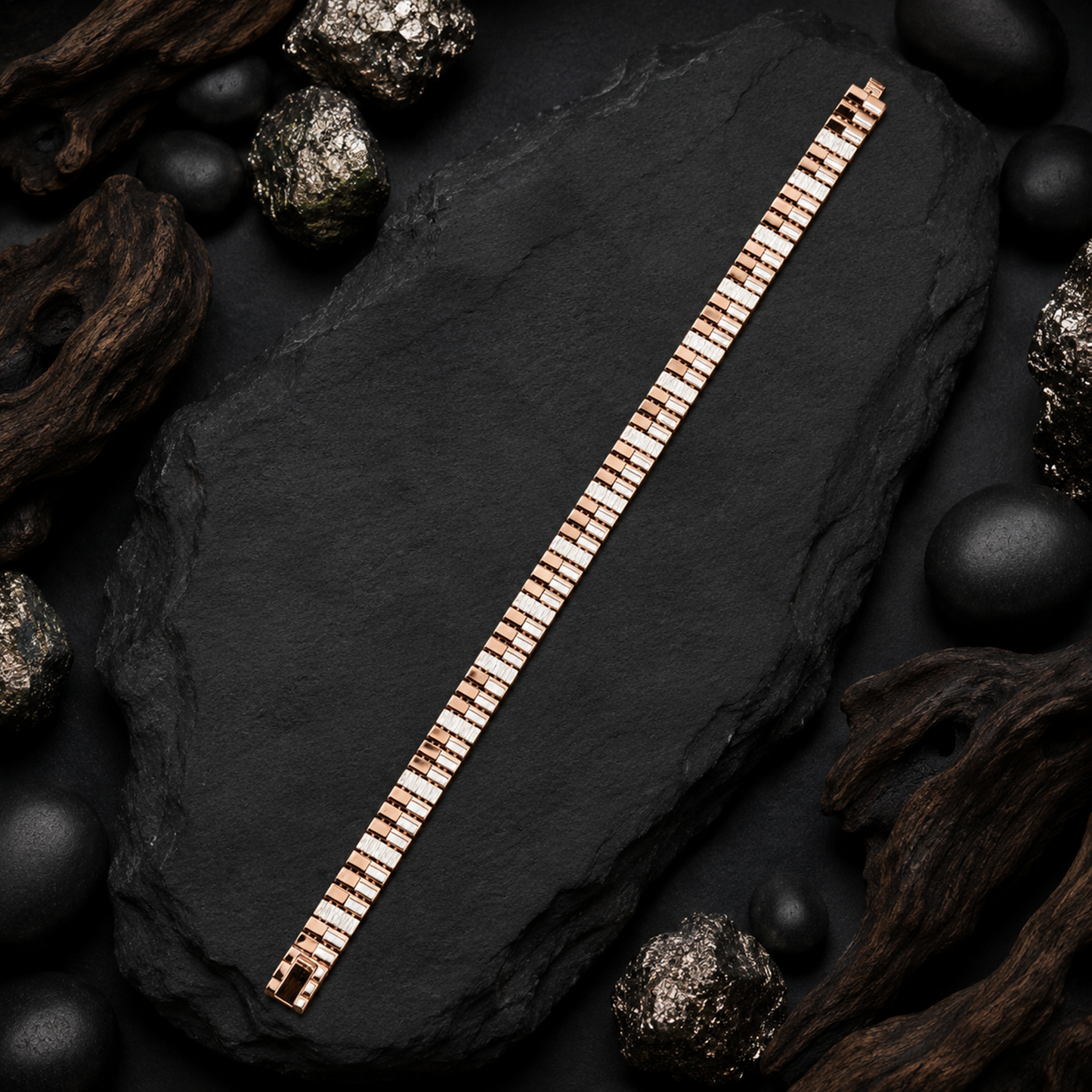 Rose Gold Linear Bar Bracelet